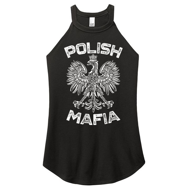 Polish Mafia Poland Polish Eagle Polska Dyngus Day Women's Perfect Tri Rocker Tank