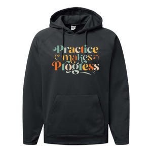 Practice Makes Progress Over Perfection Positive Motivation Performance Fleece Hoodie