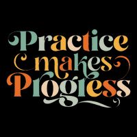 Practice Makes Progress Over Perfection Positive Motivation Sustainable Bucket Hat