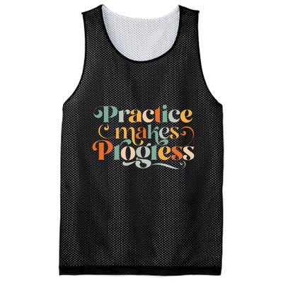 Practice Makes Progress Over Perfection Positive Motivation Mesh Reversible Basketball Jersey Tank