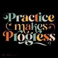 Practice Makes Progress Over Perfection Positive Motivation Sustainable Knit Beanie
