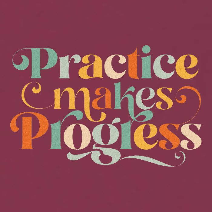 Practice Makes Progress Over Perfection Positive Motivation 16oz Travel Tumbler