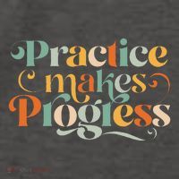Practice Makes Progress Over Perfection Positive Motivation Vector Backpack