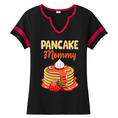 Pancake Mother Pancake Mom Happy MotherS Day Gift Ladies Halftime Notch Neck Tee