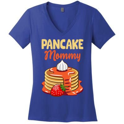 Pancake Mother Pancake Mom Happy MotherS Day Gift Women's V-Neck T-Shirt