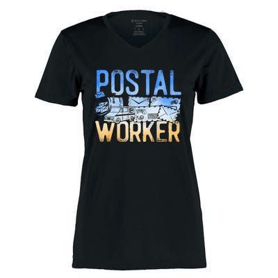 Postman Mailman Postal Worker Women's Momentum V-Neck T-Shirt