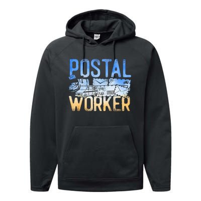 Postman Mailman Postal Worker Performance Fleece Hoodie