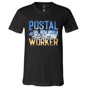 Postman Mailman Postal Worker V-Neck T-Shirt