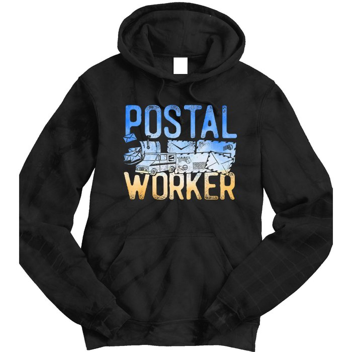 Postman Mailman Postal Worker Tie Dye Hoodie