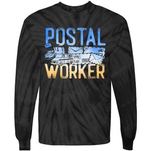 Postman Mailman Postal Worker Tie-Dye Long Sleeve Shirt