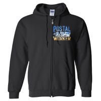 Postman Mailman Postal Worker Full Zip Hoodie