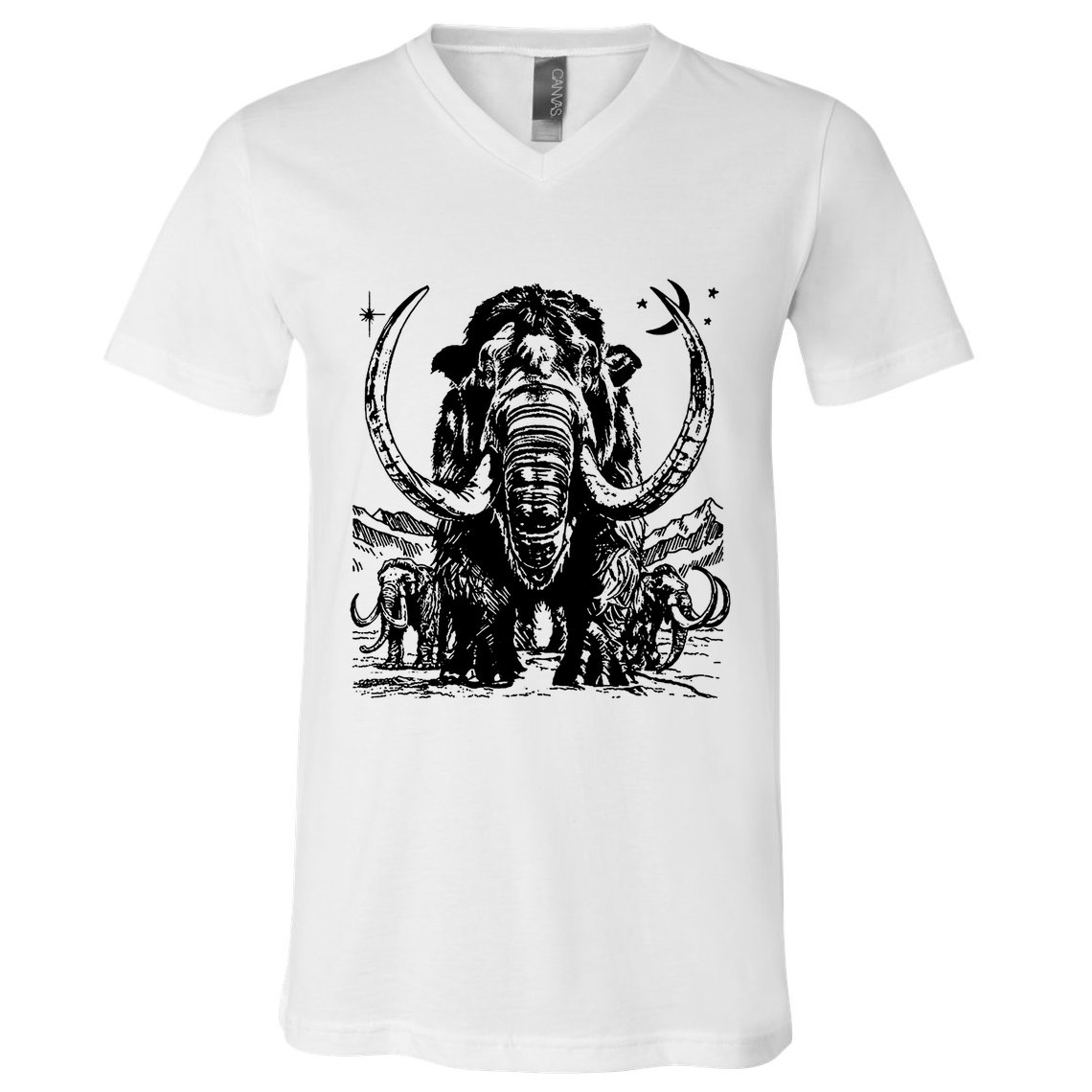 Prehistoric Mammoth V-Neck T-Shirt