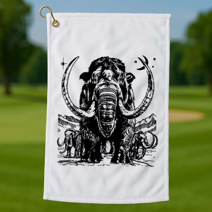 Prehistoric Mammoth Golf Towel
