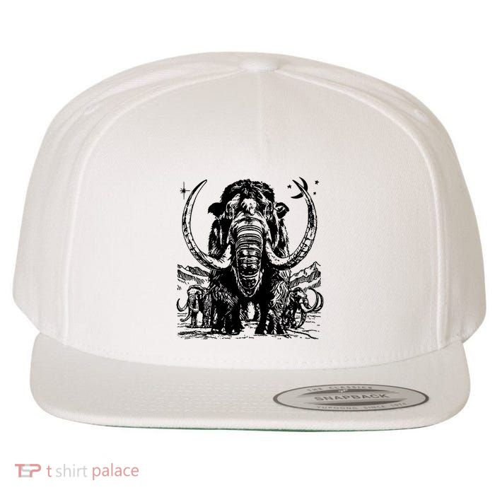 Prehistoric Mammoth Wool Snapback Cap