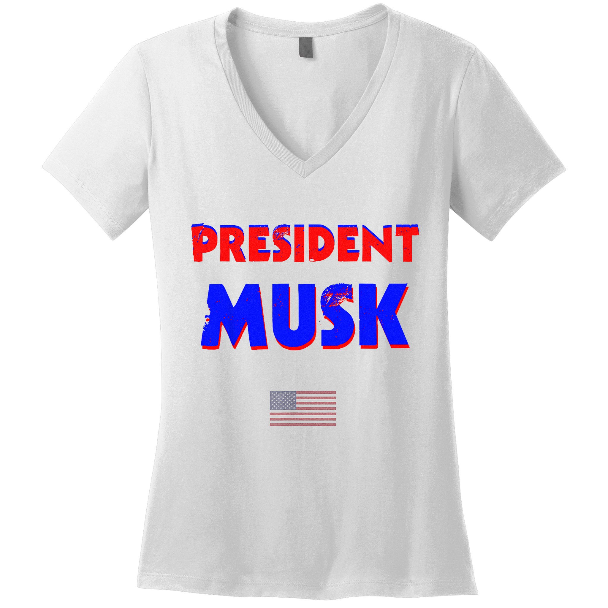 President Musk Women's V-Neck T-Shirt