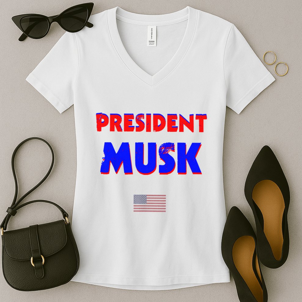 President Musk Women's V-Neck T-Shirt