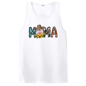 Pig Mama Pig Mom Sunflower Country Farm Life Cowhide PosiCharge Competitor Tank