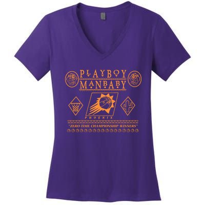 Playboy Manbaby Phoenix Women's V-Neck T-Shirt