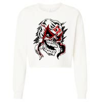 Penta Masks Cropped Pullover Crew