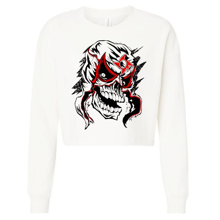 Penta Masks Cropped Pullover Crew