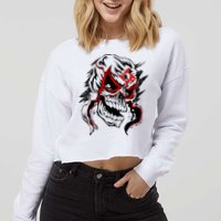 Penta Masks Cropped Pullover Crew