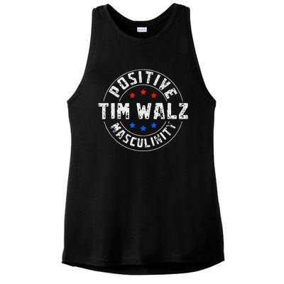 Positive Masculinity Pro Kamala Tim Walz 2024 Ladies PosiCharge Tri-Blend Wicking Tank