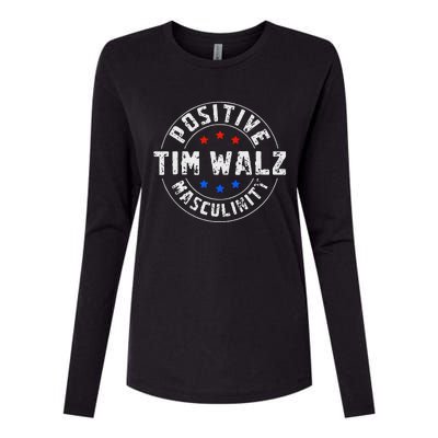 Positive Masculinity Pro Kamala Tim Walz 2024 Womens Cotton Relaxed Long Sleeve T-Shirt