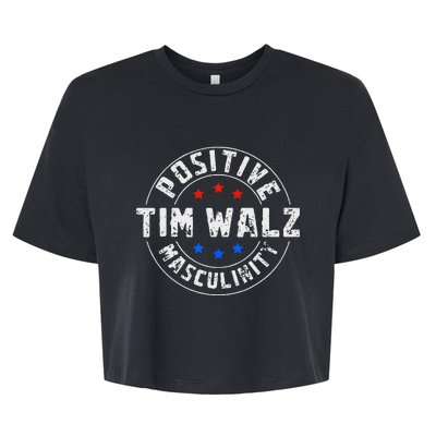 Positive Masculinity Pro Kamala Tim Walz 2024 Bella+Canvas Jersey Crop Tee