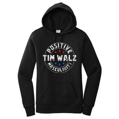 Positive Masculinity Pro Kamala Tim Walz 2024 Women's Pullover Hoodie