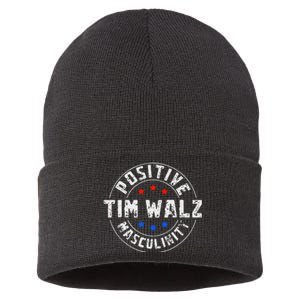 Positive Masculinity Pro Kamala Tim Walz 2024 Sustainable Knit Beanie