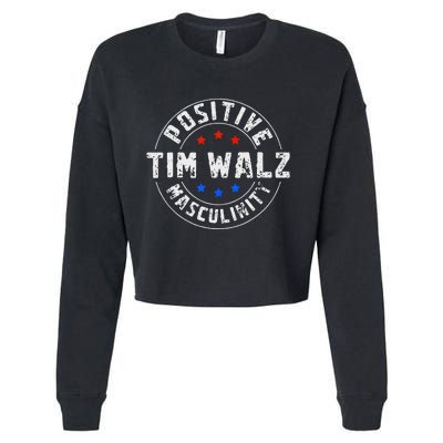 Positive Masculinity Pro Kamala Tim Walz 2024 Cropped Pullover Crew