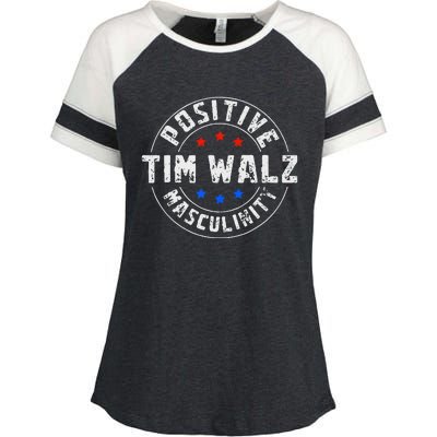 Positive Masculinity Pro Kamala Tim Walz 2024 Enza Ladies Jersey Colorblock Tee