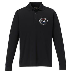 Positive Masculinity Pro Kamala Tim Walz 2024 Political Performance Long Sleeve Polo