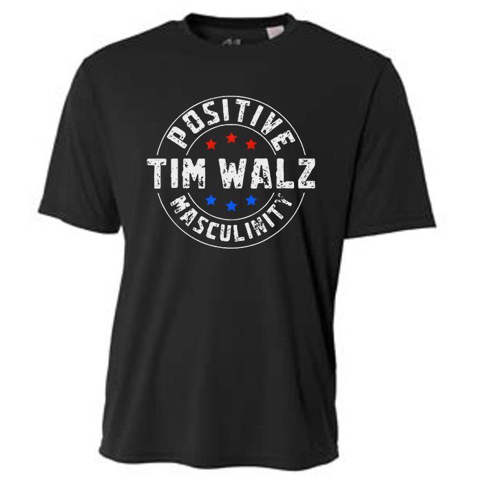 Positive Masculinity Pro Kamala Tim Walz 2024 Political Cooling Performance Crew T-Shirt