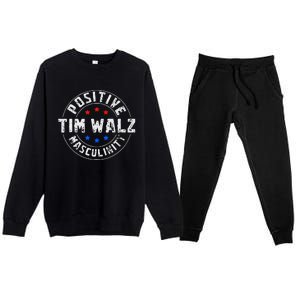 Positive Masculinity Pro Kamala Tim Walz 2024 Political Premium Crewneck Sweatsuit Set