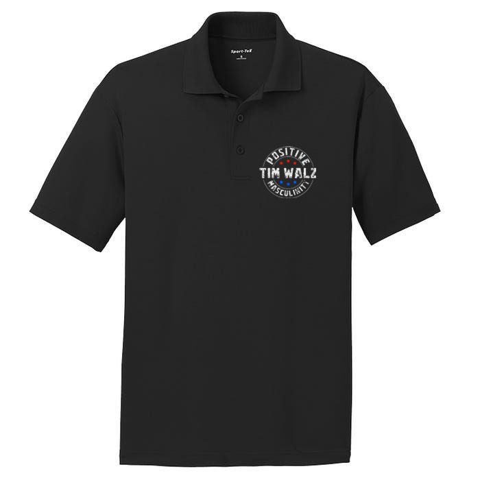 Positive Masculinity Pro Kamala Tim Walz 2024 Political PosiCharge RacerMesh Polo