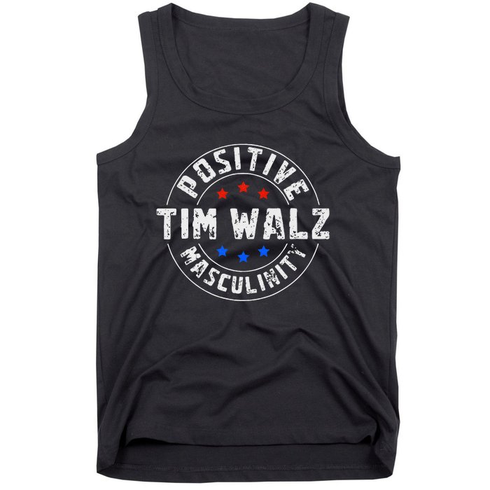 Positive Masculinity Pro Kamala Tim Walz 2024 Political Tank Top