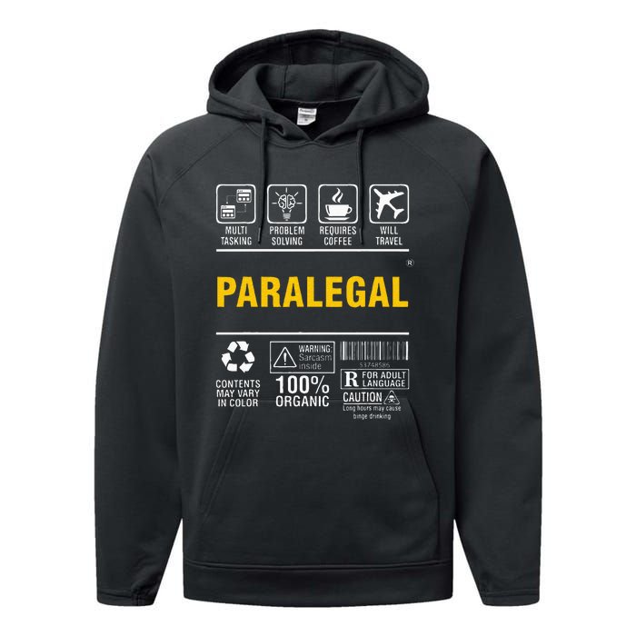 Paralegal Multitasking Problem Solving Coffee Lover Performance Fleece Hoodie