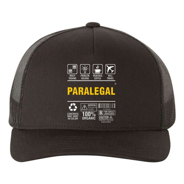 Paralegal Multitasking Problem Solving Coffee Lover Yupoong Adult 5-Panel Trucker Hat