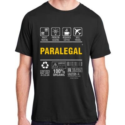 Paralegal Multitasking Problem Solving Coffee Lover Adult ChromaSoft Performance T-Shirt