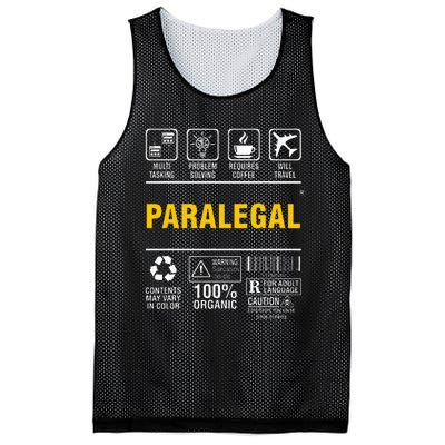 Paralegal Multitasking Problem Solving Coffee Lover Mesh Reversible Basketball Jersey Tank