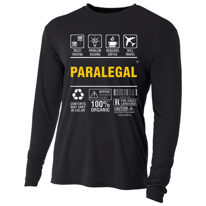 Paralegal Multitasking Problem Solving Coffee Lover Cooling Performance Long Sleeve Crew