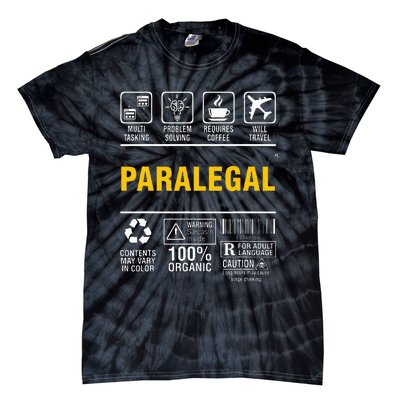 Paralegal Multitasking Problem Solving Coffee Lover Tie-Dye T-Shirt