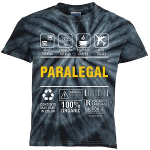 Paralegal Multitasking Problem Solving Coffee Lover Kids Tie-Dye T-Shirt