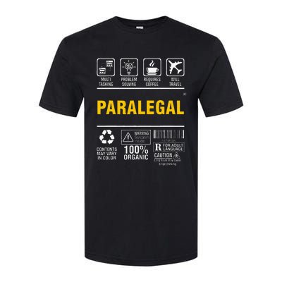 Paralegal Multitasking Problem Solving Coffee Lover Softstyle CVC T-Shirt