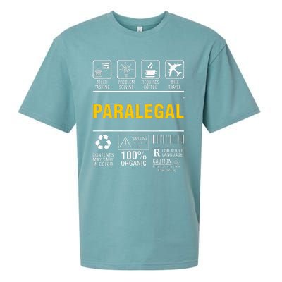 Paralegal Multitasking Problem Solving Coffee Lover Sueded Cloud Jersey T-Shirt