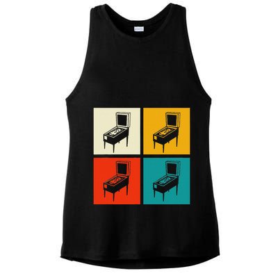 Pinball Machine Pinball Player Retro Ladies PosiCharge Tri-Blend Wicking Tank