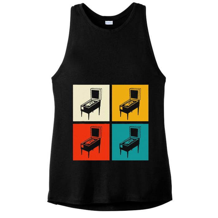 Pinball Machine Pinball Player Retro Ladies PosiCharge Tri-Blend Wicking Tank