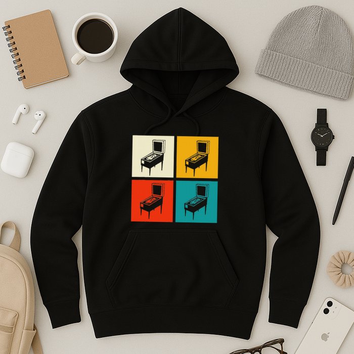 Pinball Machine Pinball Player Retro Hoodie