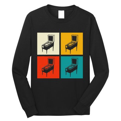 Pinball Machine Pinball Player Retro Long Sleeve Shirt